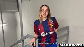 A Barcelona Fan Gets Penetrated By Psg Fans In The Stadium Corridors